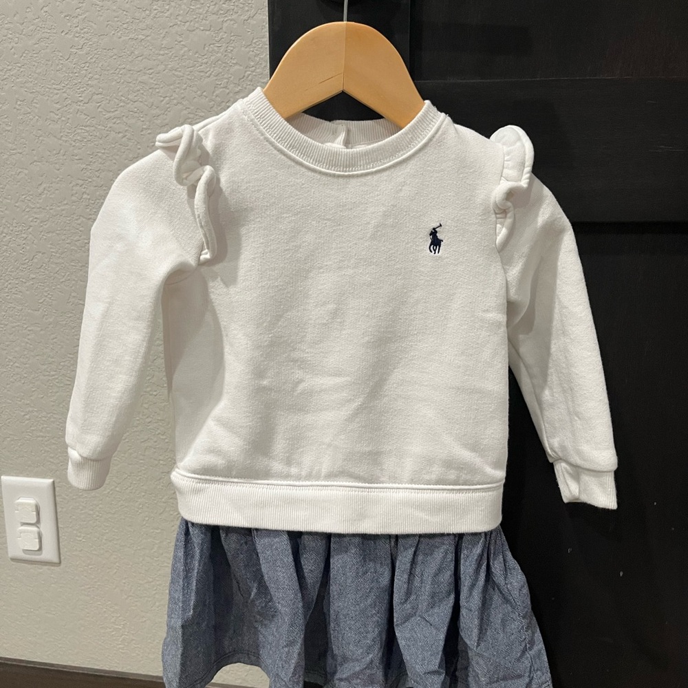 Ralph Lauren White Sweatshirt Dress